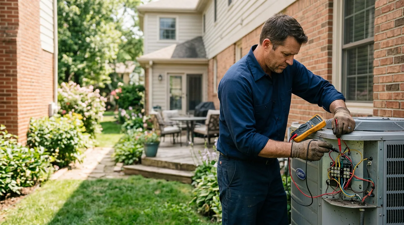 HVAC technician working near Mansfield, WA